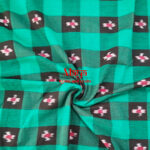 Sambalpuri Check Pine Green Fabric