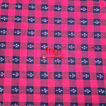 Sambalpuri Check Red Black Fabric