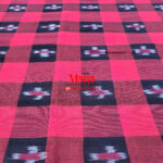 Sambalpuri Check Red Black Fabric