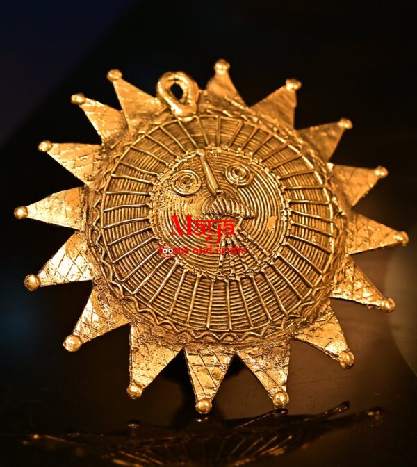 Dhokra Handcrafted Sun Mask Wall Hanging