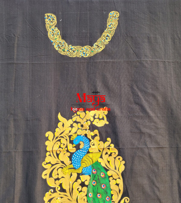Patachitra peacock Design Kurti Material