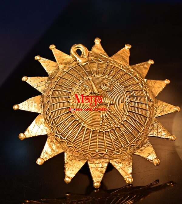 Dhokra Handcrafted Sun Mask Wall Hanging