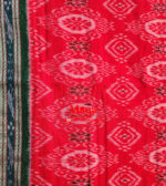 Khandua cotton Red Green saree