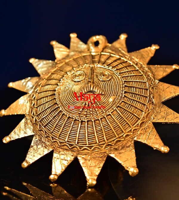 Dhokra Handcrafted Sun Mask Wall Hanging