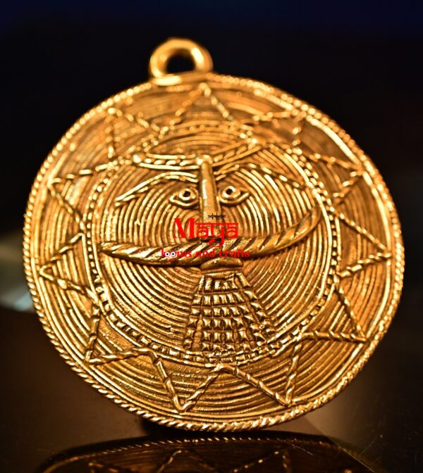 Dhokra Handcrafted Moon Mask Wall Hanging
