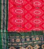 Khandua cotton Red Green saree