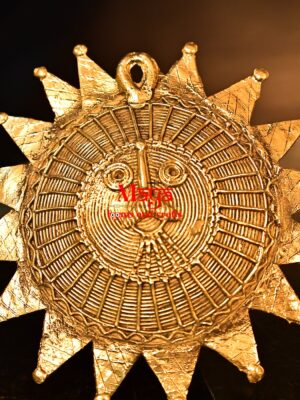 Dhokra Handcrafted Sun Mask Wall Hanging