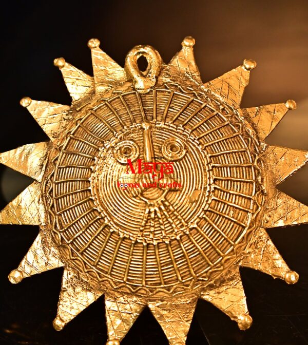 Dhokra Handcrafted Sun Mask Wall Hanging