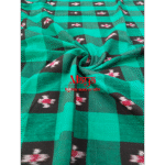 Sambalpuri Check Pine Green Fabric