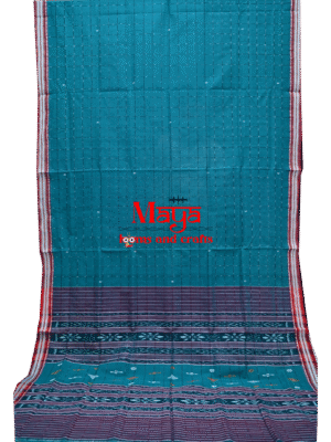 Teal green body chek with dobby border suta luga
