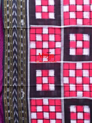 Red Black Pasapali Cotton Dupatta