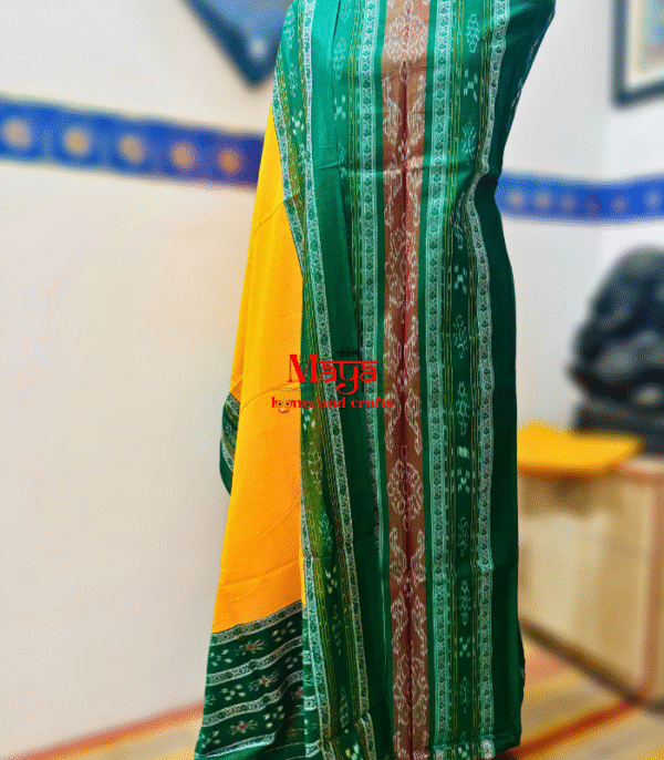 Sambalpuri Cotton Suit Set (Yellow+Green)