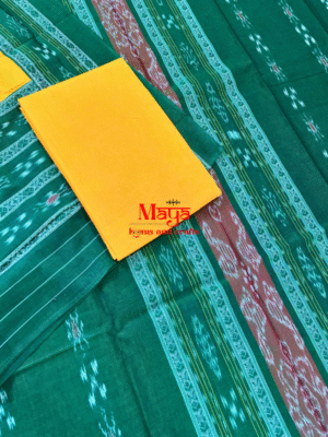 Sambalpuri Cotton Suit Set (Yellow+Green)