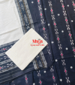 Sambalpuri Butti Cotton Suit Set (Gray+White)